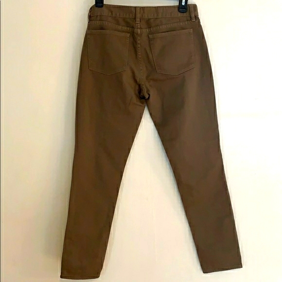 J. CREW olive green toothpick jeans size 27 ankle. - Picture 3 of 7
